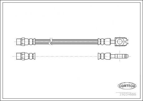 Шланг тормозной CORTECO 19034686