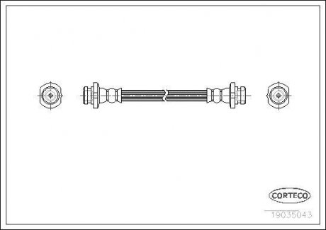 Шланг гальмівний CORTECO 19035043
