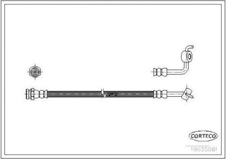 Шланг тормозной CORTECO 19035081 (фото 1)