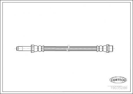 Шланг тормозной, (540mm.) 06- CORTECO 19035286