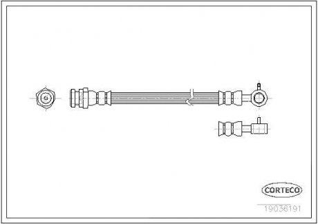 Шланг тормозной CORTECO 19036191