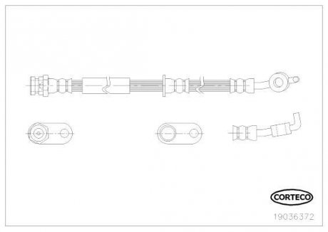 Шланг гальмівний CORTECO 19036372