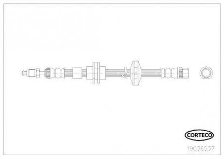 Шланг гальмівний GIĘTKI RENAULT Тормозной шланг CORTECO 19036537