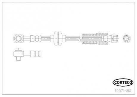 Тормозной шланг GIĘTKI OPEL ASTRA J 09- PRZÓD Тормозной шланг CORTECO 49371485 (фото 1)