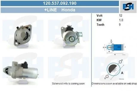 Стартер CV PSH 120537092190