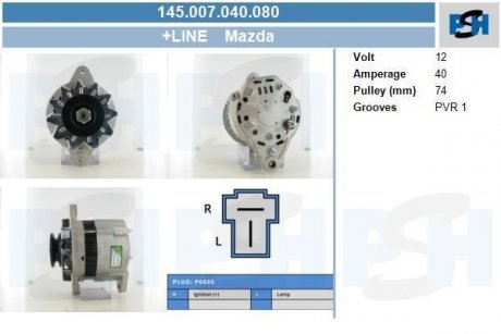 Генератор CV PSH 145007040080 (фото 1)