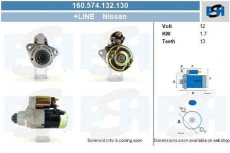 Стартер CV PSH 160574132130 (фото 1)