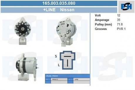 Генератор CV PSH 165003035080 (фото 1)