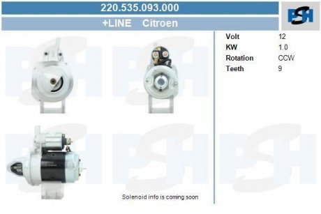 Стартер CV PSH 220535093000