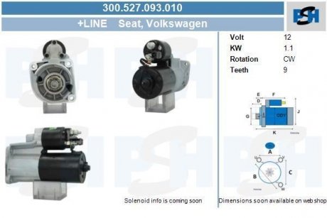 Стартер CV PSH 300527093010 (фото 1)