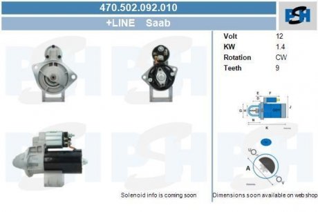 Стартер CV PSH 470502092010