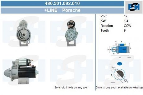 Стартер CV PSH 480501092010 (фото 1)