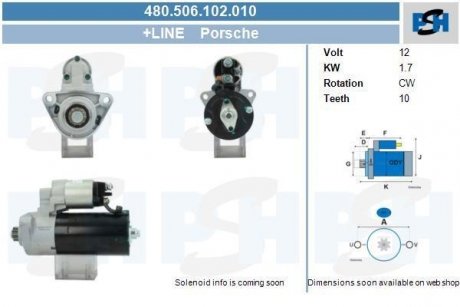 Стартер CV PSH 480506102010