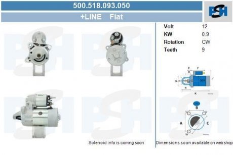 Стартер CV PSH 500518093050 (фото 1)