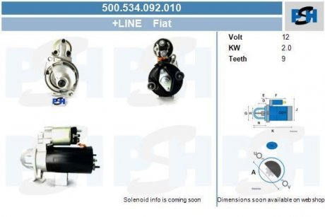 Стартер CV PSH 500534092010