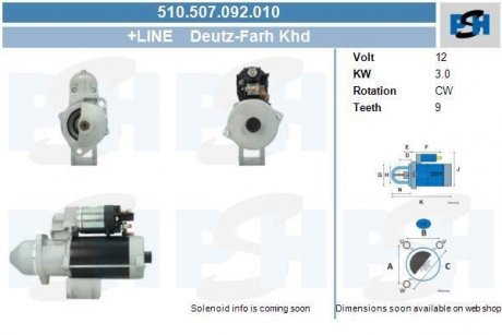 Стартер CV PSH 510507092010 (фото 1)