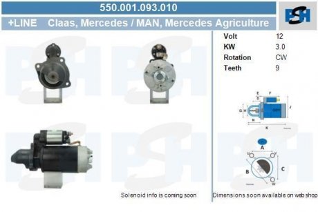 Стартер CV PSH 550001093010 (фото 1)