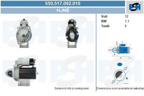 Стартер CV PSH 550517092010 (фото 1)