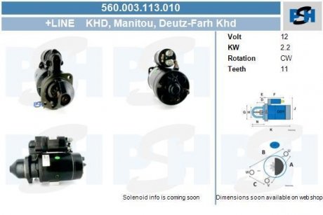 Стартер CV PSH 560003113010