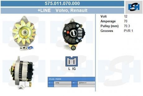 Генератор CV PSH 575011070000 (фото 1)