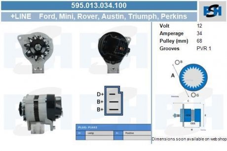 Генератор CV PSH 595013034100