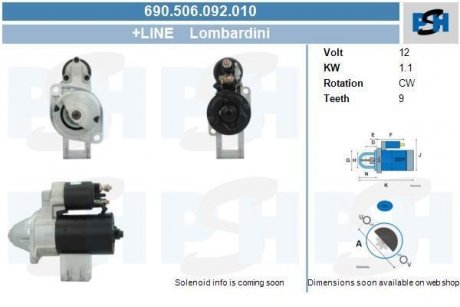 Стартер CV PSH 690506092010