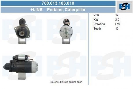 Стартер CV PSH 700013103010 (фото 1)