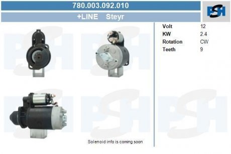 Стартер CV PSH 780003092010 (фото 1)