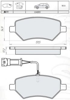 Колодки тормозные дисковые, к-кт. DAFMI DAFMI / INTELLI D220E