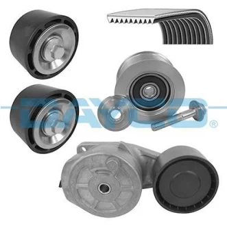 Комплект поліклинового ременя (із натягувачем) SCANIA F, G I, G II, L, P I, P II, R I, R II, S, T DC09.108-OC9.G05 02.04- DAYCO KPV113HD (фото 1)