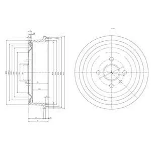 Фото барабан тормозной Delphi BF103 Барабан тормозной Delphi BF103