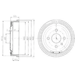 Фото барабан тормозной Delphi BF151 Барабан тормозной Delphi BF151
