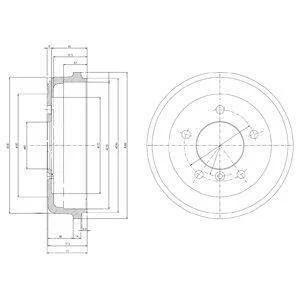 Фото тормозной барабан Delphi BF168 Тормозной барабан Delphi BF168