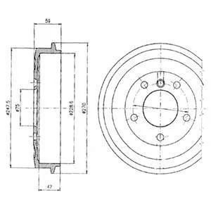 Фото барабан тормозной Delphi BF275 Барабан тормозной Delphi BF275