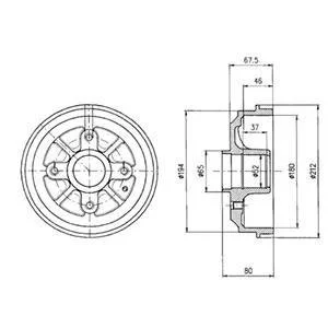 Фото барабан гальмівний Delphi BF324 Барабан гальмівний Delphi BF324