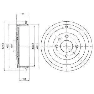 Фото барабан гальмівний Delphi BF366 Барабан гальмівний Delphi BF366