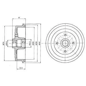 Фото барабан тормозной Delphi BF399 Барабан тормозной Delphi BF399