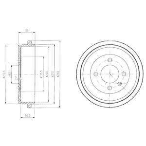 Барабан тормозной Delphi BF410