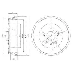 Барабан гальмівний Delphi BF495