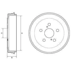 Фото гальмівний барабан Delphi BF536 Гальмівний барабан Delphi BF536