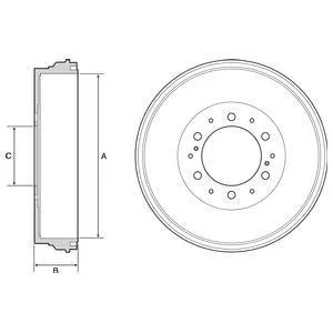 Фото тормозной барабан Delphi BF537 Тормозной барабан Delphi BF537