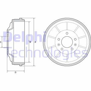 Барабан тормозной Delphi BF562