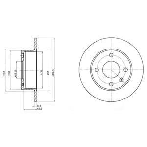 Тормозные диски Delphi BG2376