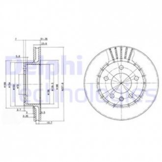 Диск гальмівний передн. Omega A Delphi BG2384