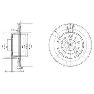 Диск гальмівний передній 740-760,940-960 Delphi BG2425C