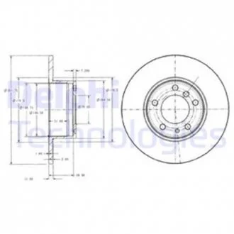 Диск гальмівний передн.5-serie E34 88- Delphi BG2430