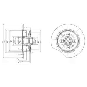 Диск гальмівний задній Kadett E,Vectra A 2.0 87- Delphi BG2571