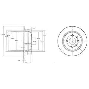 Диск гальмівний задній Astra F 91-,Vectra A 88- Delphi BG2635