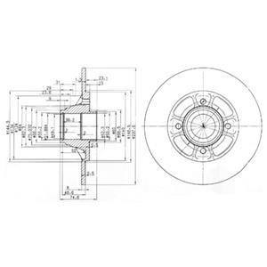 Тормозные диски Delphi BG2638