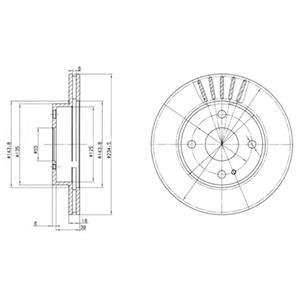 Тормозной диск Delphi BG2802